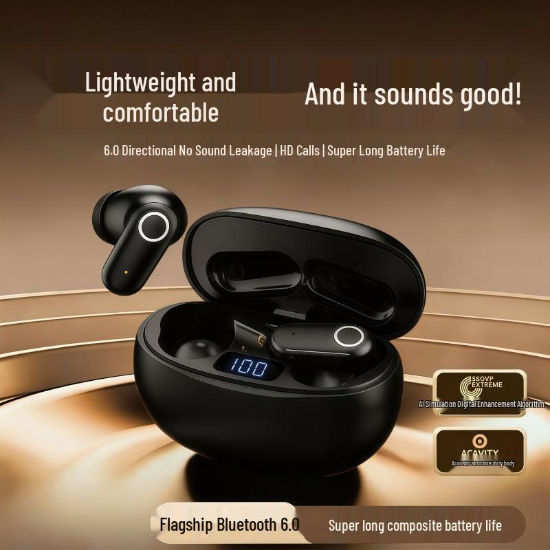D13 Bluetooth Earbuds: Short-Handle, High-Quality Sound, Noise-Cancelling, In-Ear Comfort, Ideal for Sports.