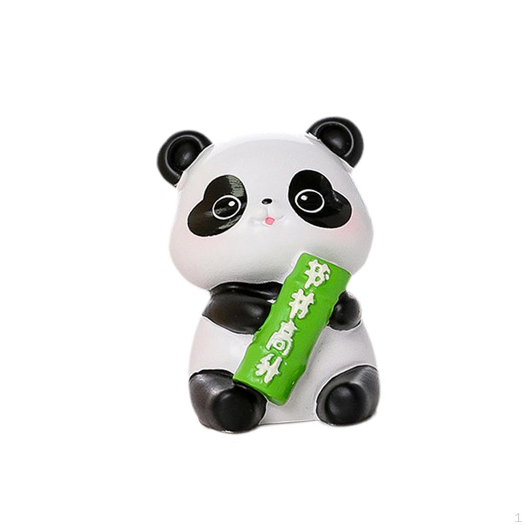 Decorative Panda Figurine for Table, Car Dashboard, Small Statuette, Centerpiece, Mantelpiece