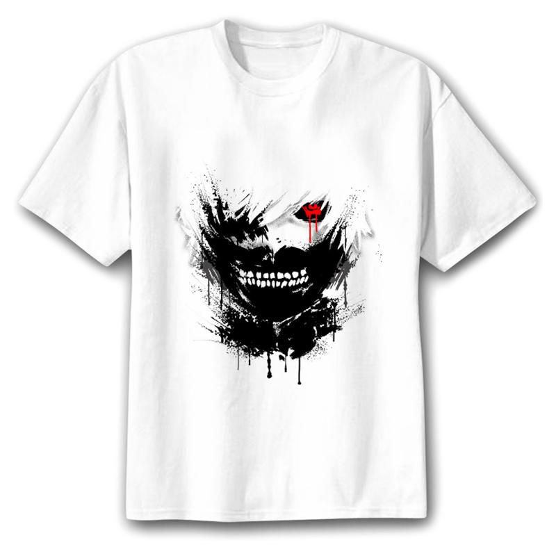 TOKYO GHOUL T Shirt Men Japanese Anime T-Shirt Male KANEKI KEN Print T-shirt Top Tee Clothes M8125