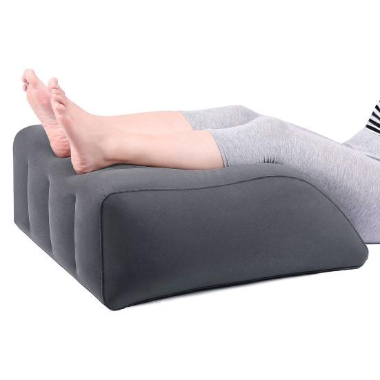 Inflatable Leg Elevation Pillow Portable Easy Inflation Flocking Pillow Ergonomic Design Multifunctional Pillow Circulation Pain Recovery Improved