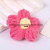DIY Yarn Flowers: Handmade Knitted Crochet Puff Flower Accessories for Teacher's Day