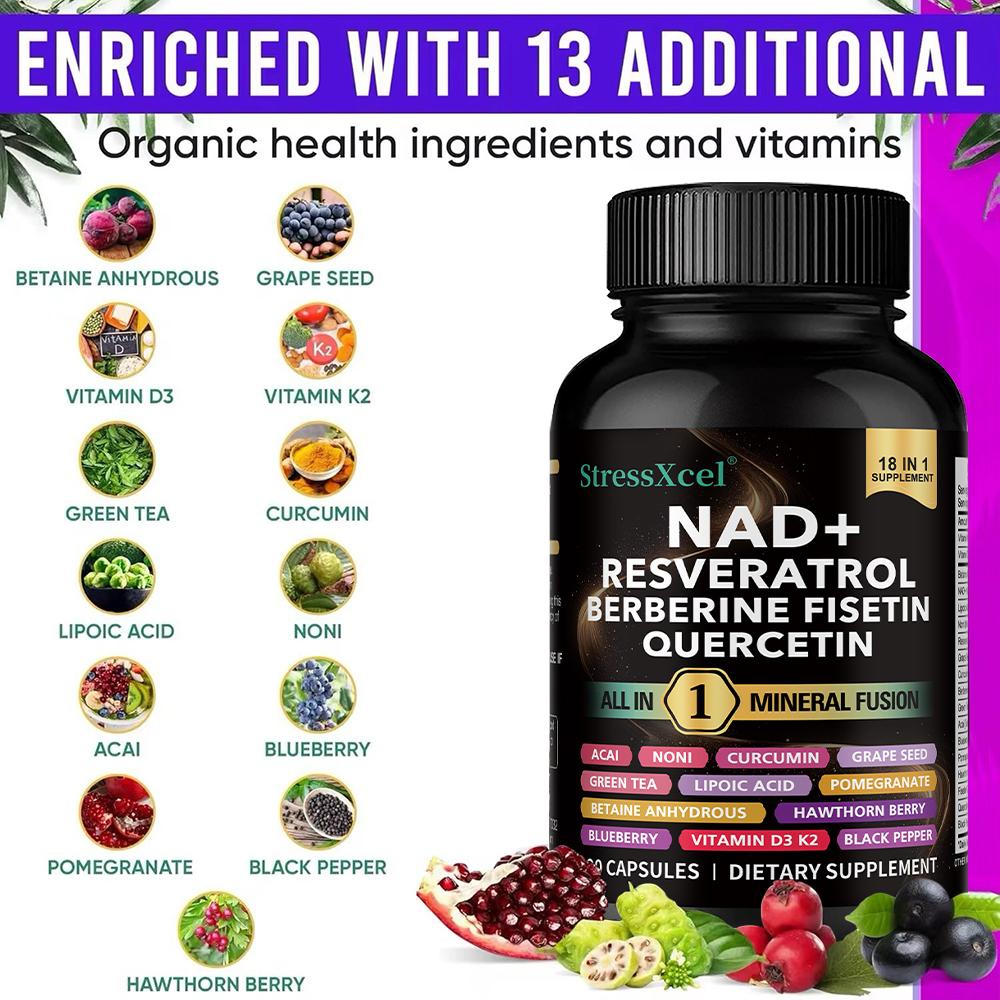 Integratore di Betaina Anidra, Con Berberina, Vitamina K2, D3, 120 Capsule Per Flacone