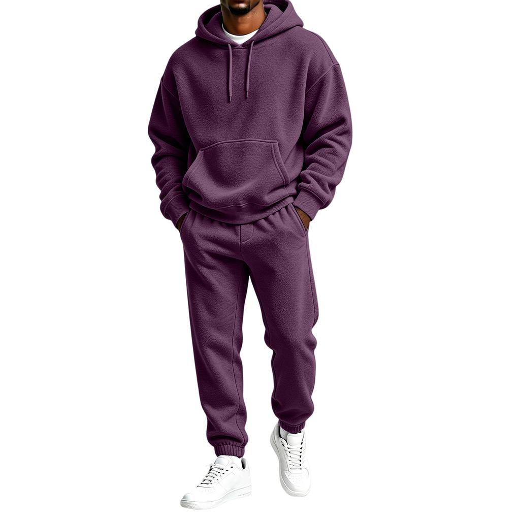 Men's  Hoodie Sweatshirt Jogger Pants Two-Piece Set