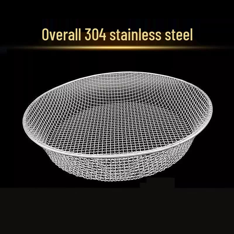 Langsaizebo 304 Stainless Steel Large Mesh Round Sieve