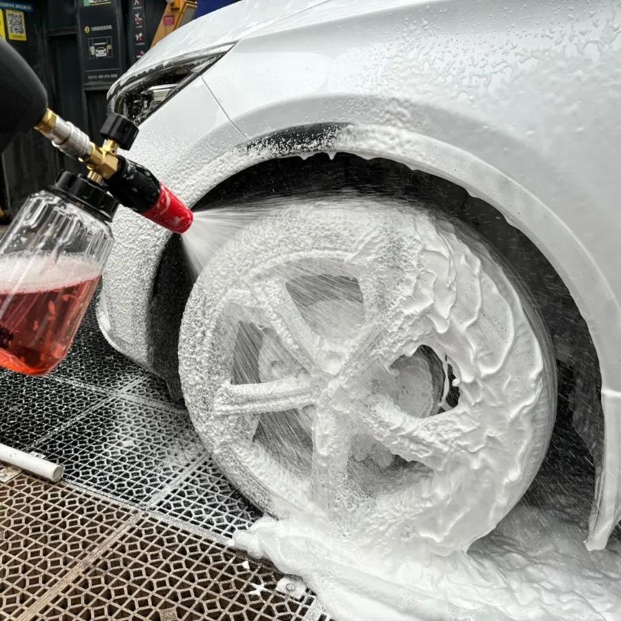 New Wide-Mouth Foam Sprayer - PA Foam Cannon with Fan Spray for High-Pressure Washer Car Cleaning