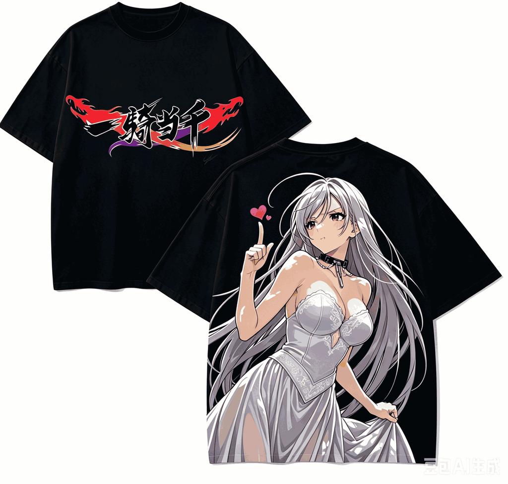 Ikki Tousen Anime Lover T-shirt Harajuku Cotton New Model High Street Retro Oversized Unisex hi