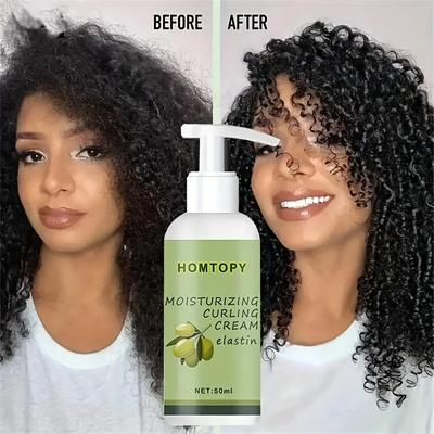 50 ml Haarvolumencreme, Haarspülung, Volumen-Lifting-Styling-Creme, lockiges Haar, Elastin, Lockendefinierende, nährende Haarpflege