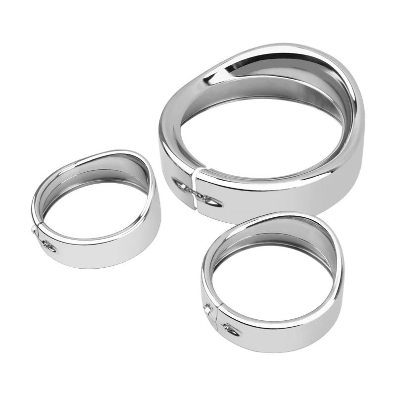 For Harley Touring Road King Electra Glide Softail FLD/FLH Motorcycle Headlight Trim 7" Ring Bezel 4.5" LED Fog Light