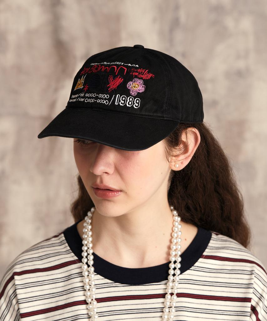 CONICHIWA BONJOUR Cb Graffiti Cap (Black)