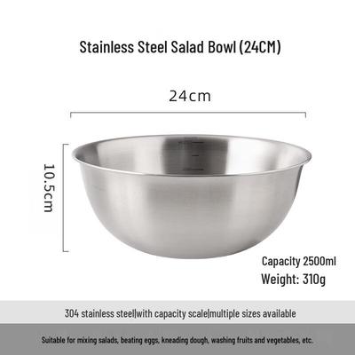 304 Stainless Steel Kitchen Strainer & Salad Bowl