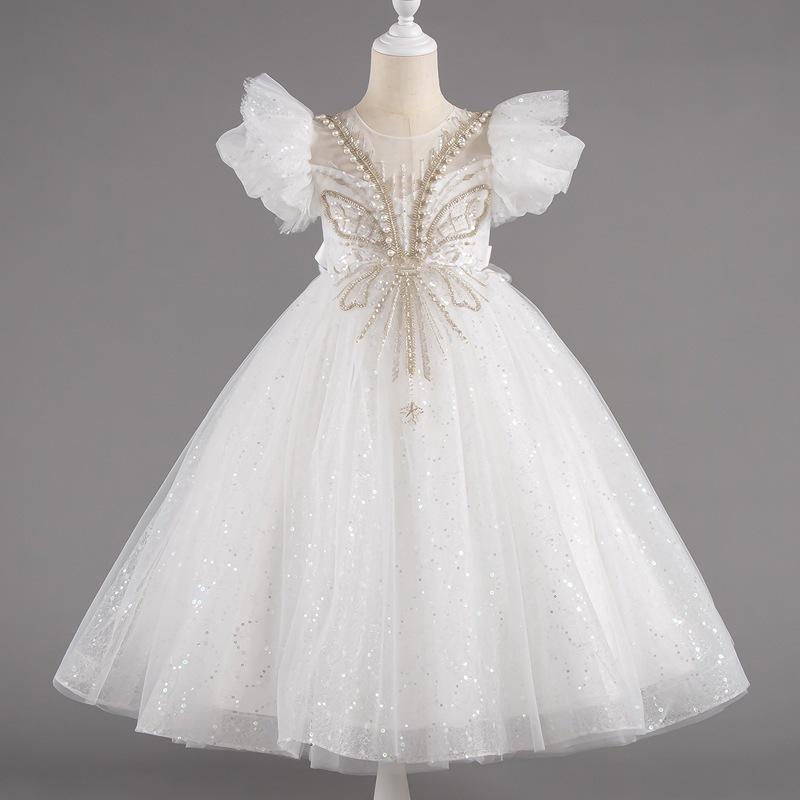 High-End Girls' Princess Wedding or Birthday Dress with Sequins