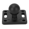 Ball Mount Base 1 Inch Rubber Ball Adapter Aluminum Alloy AMPS Square Plate for Boat Kayak Car