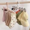 6 Clips Hüte Socken Organizer Rack Hängen Schirmmütze Schal Lagerung Rack Kleiderbügel Multifunktionale Schrank Kleiderschrank Lagerung Halter
