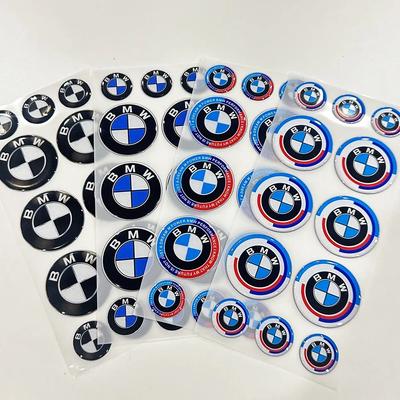 Round 3D Car Logo Reflective Waterproof Sticker for S1000 RR R1250 GS Motorcycle Racing Decor Soft Sticker