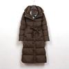 Autumn and Winter New Long Down Jackets for Women Over the Knee, Hooded Waist and Thin High-end Warm Jacket