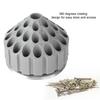 Rotatable Bur Holder Drill Bit Tap Stand Grinding Carving Tools Organizer Box (Gray)
