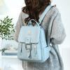Women's Soft Leather Backpack Solid Color Travel Backpack