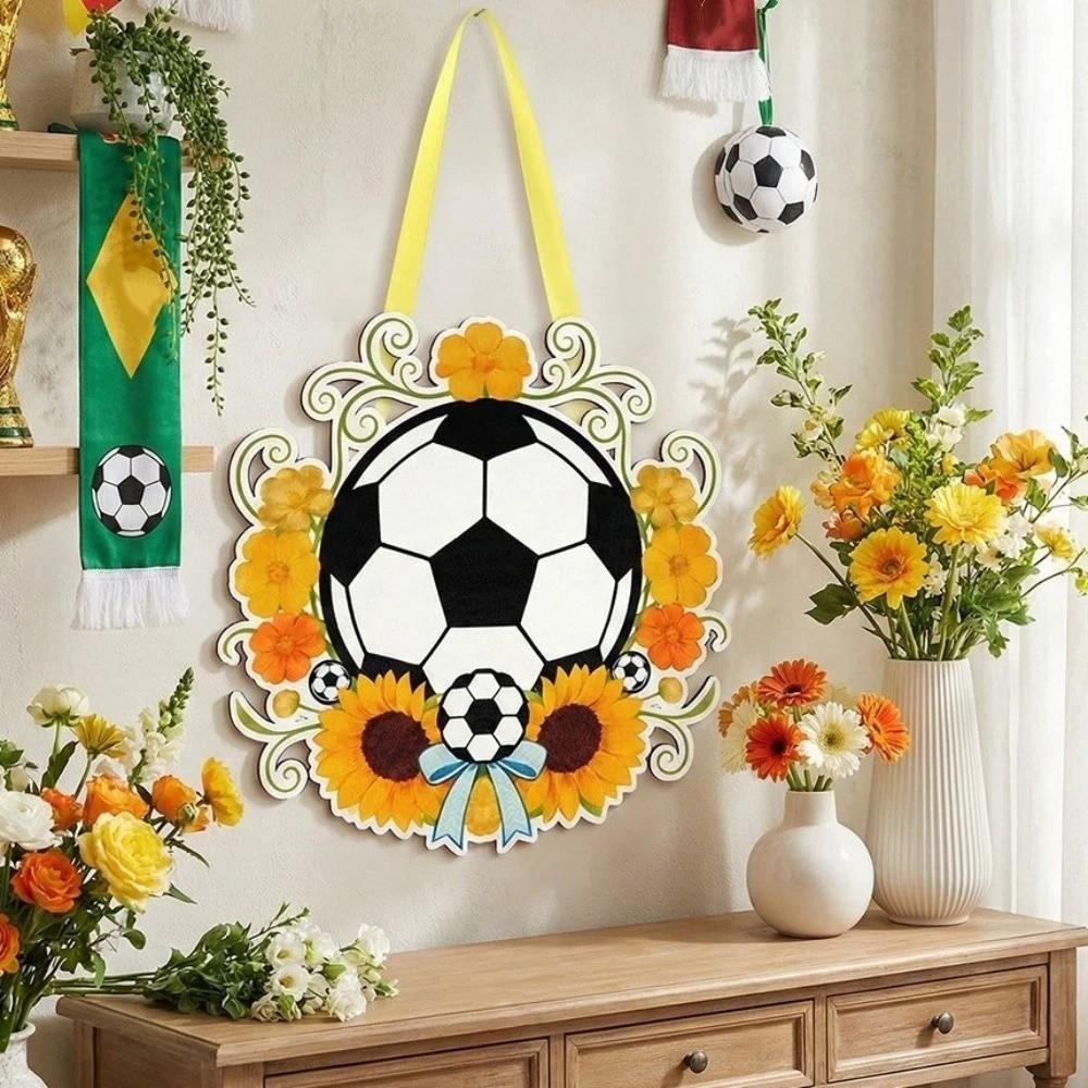Handmade Soccer Themed Party Props Sunflower Flowers Home Decor Ornaments Fan Party
