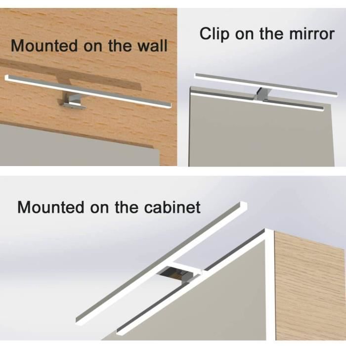 Miroir led - azhien - 10w - 820lm - 600mm - blanc neutre 4000k