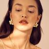 Bobisty Clip On Earrings for Women Trendy Non Piercing Flower Dangle Floral Earring 14K Gold Plated Lightweight Earrings Jewelry