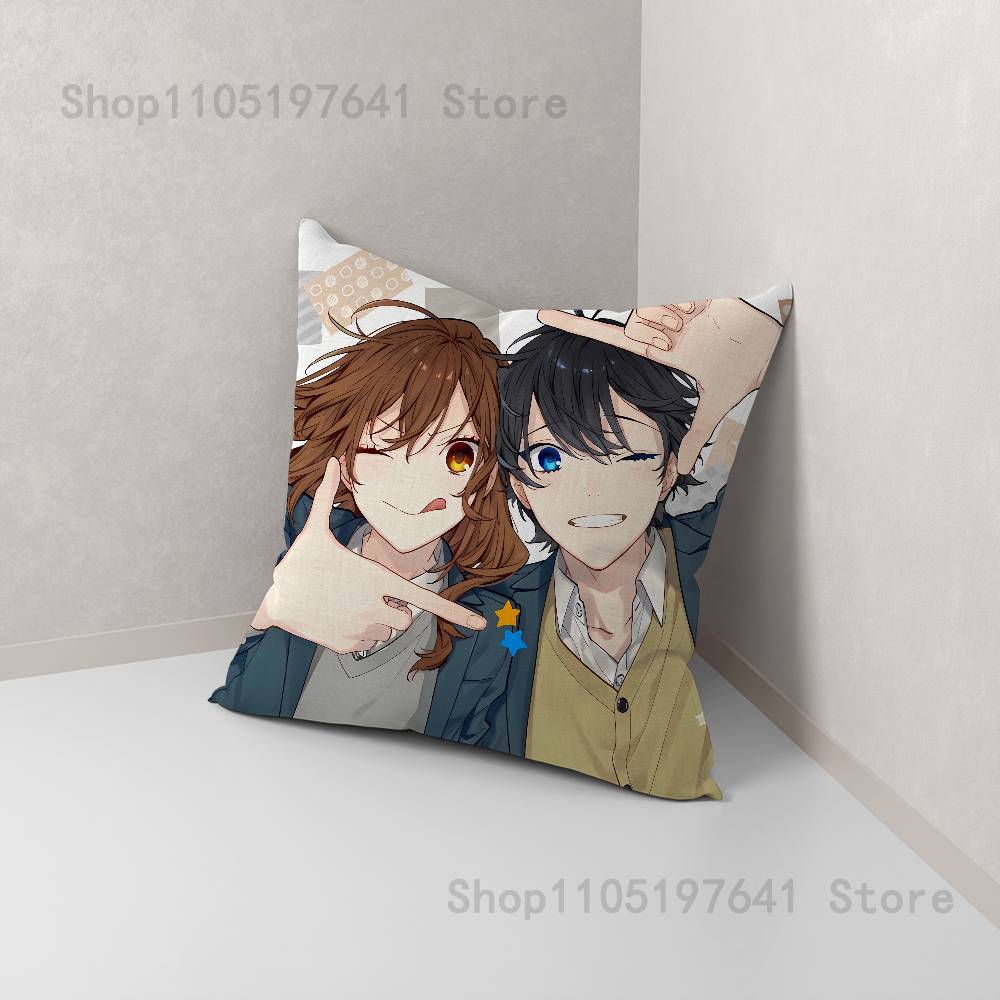 Аниме H-Хоримия Наволочка для Декора Дивана Автомобиля Офиса Комнаты Печатная Наволочка Декорации и Защита 12x12Inch
