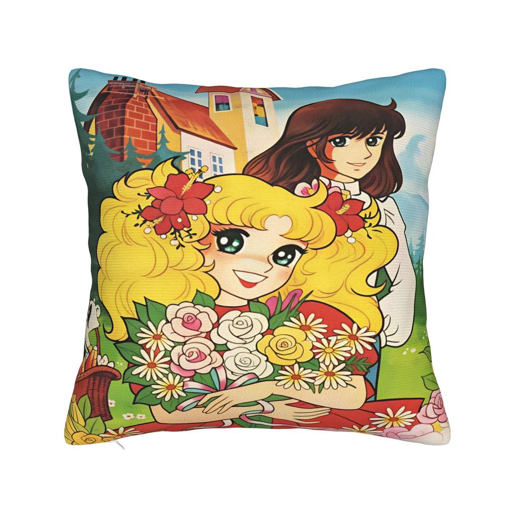 Anime Manga Candy Candy Pillow Case Custom Pillow Cover For Living Room Bed Chair Retro Trendy Pillowcases