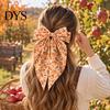 Cute Autumn Themed Hair Ornaments Fall Pumpkin Maple Leaf Bows for Women Girls, Pinecone Clips, Large Bowknot Fashionable Headwear Holiday Outfits