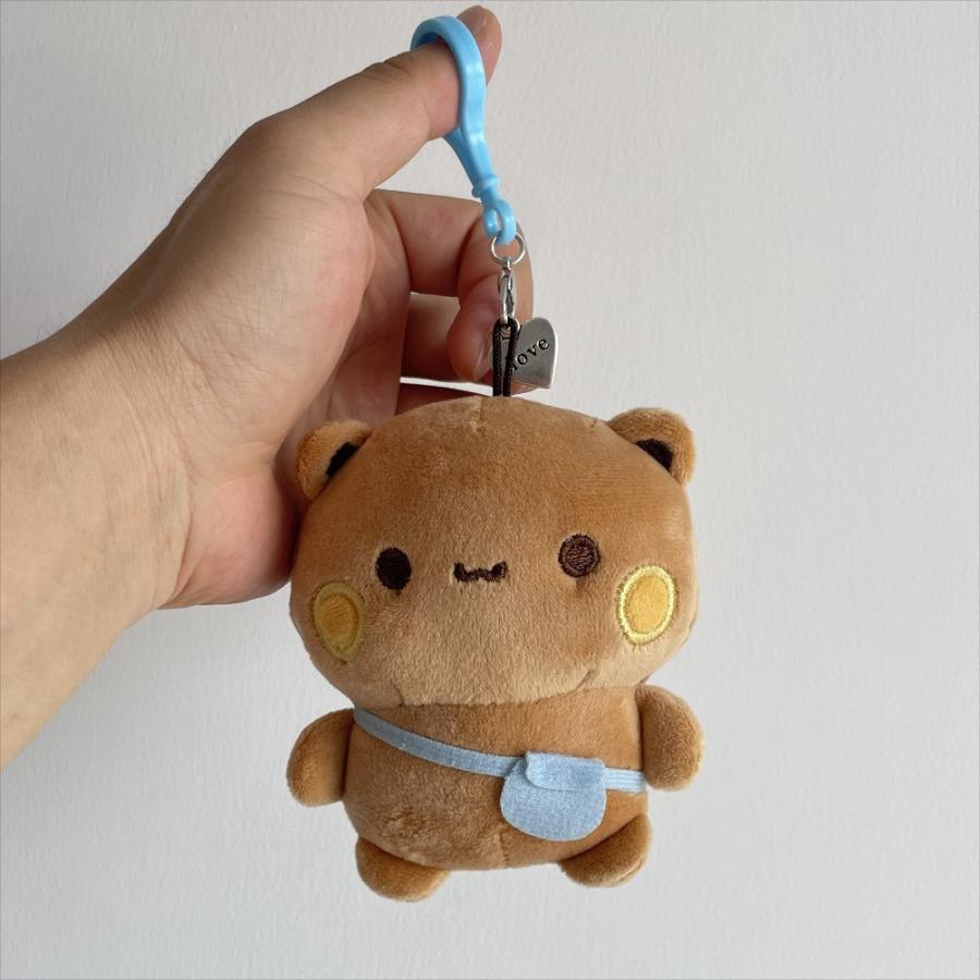 

Cute Bubu Dudu Plush Toy Stuffed Plush Panda Keychain Kawaii Fluffy Brown Bear Toy Doll Soft Bag Pendant Couple Birthday Gifts