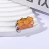 Hobby Dog Fried Chicken Nuggets Brooch - Cute Pet-Shaped Badge for Clothing & Bags