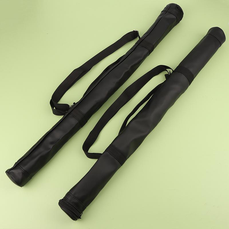 Artificial Leather Rod Box Pool Cue Storage Bag Cue Sticks Bags Foldable Adjustable Shoulder Strap Billiard Rod Sleeve