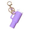 Mini Cup Keychain Butterfly Cute Tumbler Key Ring Chapstick Holder Keychain for Stanley Cup Accessories
