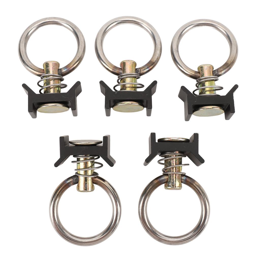 5 Stück L-Schiene Zurrpunkt Einzelner Bolzenbeschlag Vielseitiger Sicherer Befestigungspunkt Zurrpunkt Befestigungshaken für LKW-Ladefläche