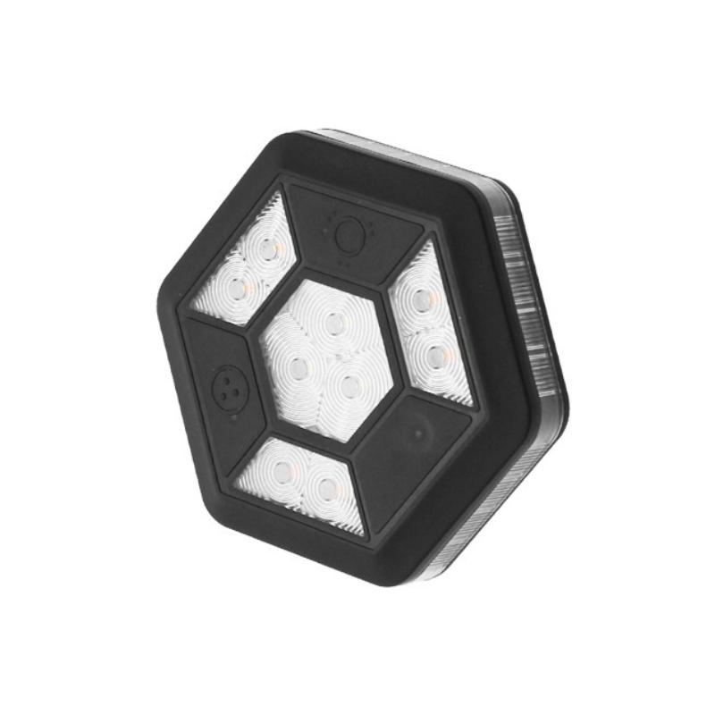 Car Rotating Led Magnetic Warning Light Flashing Rechargeable Yellow White Traffic Safety Flash Auto Safety Signal Light Toola