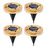 Solar Ground Light Outdoor Flat Solar Powered Disc Light IP68 Waterproof Pathway Light for Garden Yard Lawn Walkway Driveway Landscape Lighting