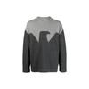 Color Block Crew Neck Long Sleeve Sweater Men Sweater Light-Gray 6R1MZ51M6RZ46005