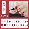 Winter Sweet Cartoon Christmas Wearing Nails Snowflake Santa Claus Nail Art Fake Nail Patch Christmas Collection