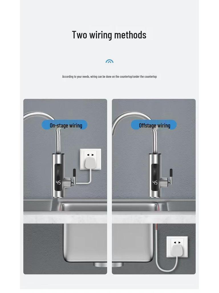 Quick-Heating Dual-Use Electric Water Faucet with Digital Display