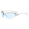 Women's Y2K Cat-Eye Metal Sunglasses - High-End Luxury, European & American Street Style Sun Protection Glasses