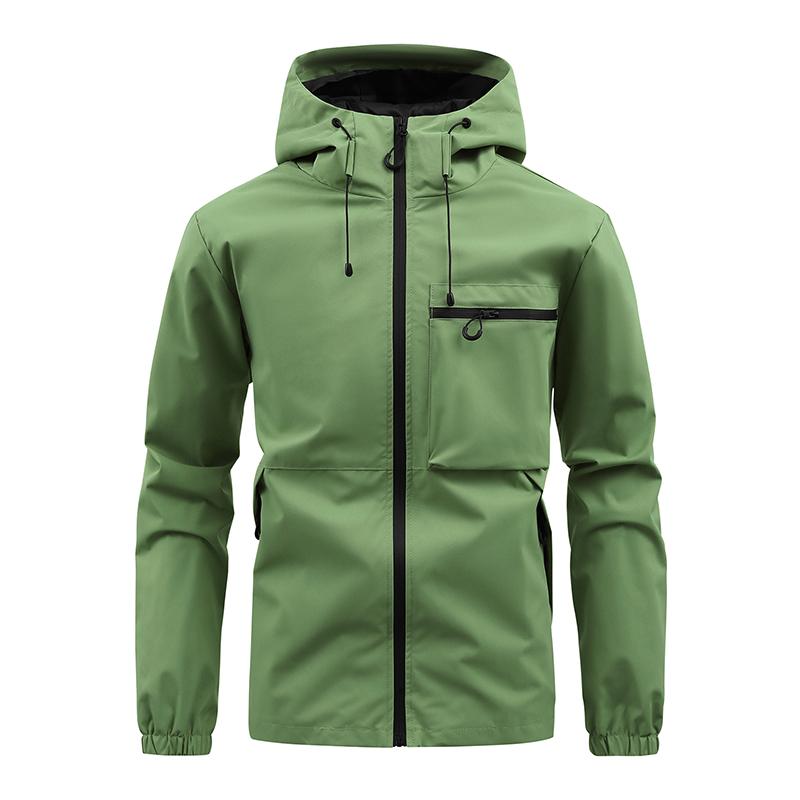 

Весенняя мужская повседневная куртка с капюшоном и карго, пальто, мужская уличная куртка для хайкинга и рыбалки, куртка карго мужская с несколькими карманами, спортивная верхняя одежда, куртка-ветровка M зелёный