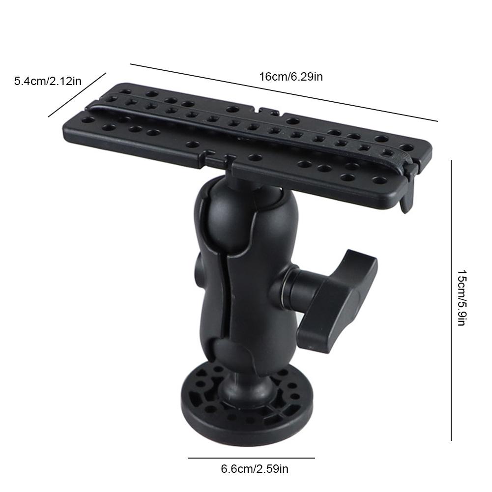 Fish Finder GPS Bracket Wear Resist 360 Degree Swivel Fish Finder Rack GPS Plate Fish Finder Mount Base for Marine Boat Kayak