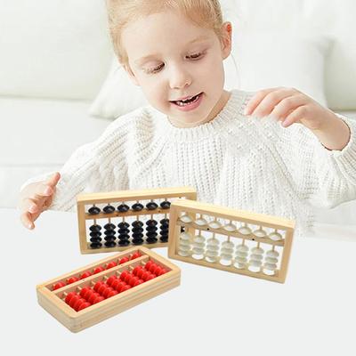 7 Sütun 5 Boncuklu Ahşap Abaküs Hafif Pürüzsüz Kenar Taşınabilir Koku Yok Çocuk Matematik Aritmetik Hesaplama Aracı Sayma Çerçevesi Öğrenci Eğitici