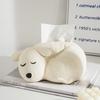 Adorable Ceramic Dog-Shaped Tissue Box Holder Cute Puppy Design for Home Decor, Perfect for Bathroom,Living Room,Dining Table Coffee Table Centerpiece