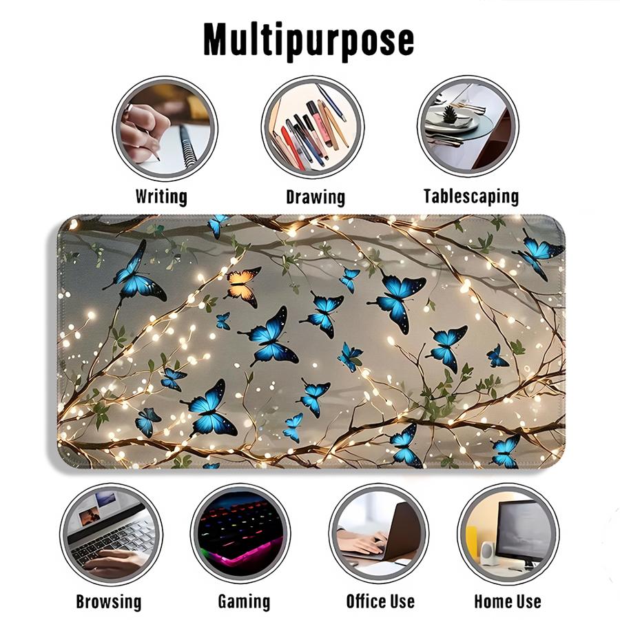 Cartoon Butterfly Anti slip Mouse Pad Keyboard Mouse Pad Desk accessories Computer Laptop Pad Game Console Pad office Pad