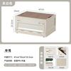 Outdoor Portable Folding Storage Box with Wood Lid