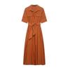 European & American Spring 2025 French Waist-Cinching Slimming Goddess Shirt Dress
