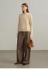 Women's Sequined Cashmere Sweater - Thickened Roll-Edge Round Neck, Versatile Autumn/Winter Casual Knit Base Layer