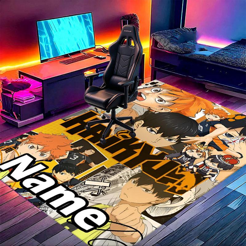 Custom Name Personalized Haikyu Print Carpet, Versatile Home Decor Rug, for Playroom, Apartment, Balcony, Entryway, Hallway Gift