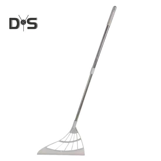 Silicone Broom Set Floor Cleaning Rubber Broom Multifunctional Broom Sweeper Ergonomic Design 45 Degree Bevel Broom