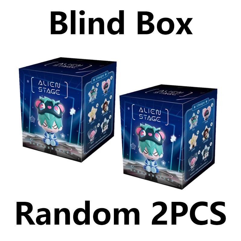 Non-Toxic Blind Box Alien Stage Free Stage Series Animation Peripherals Collection Model Doll Surprise Gifts Toys Desktop Ornaments