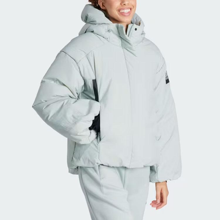 Adidas Myshelter Cold.Rdy Hooded Down Jacket Women Outerwear Light-Aqua Grey IK3122